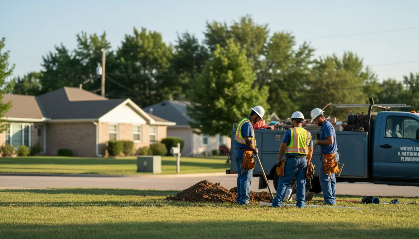 Residential water line and bathroom plumbing service in Hudson, SD